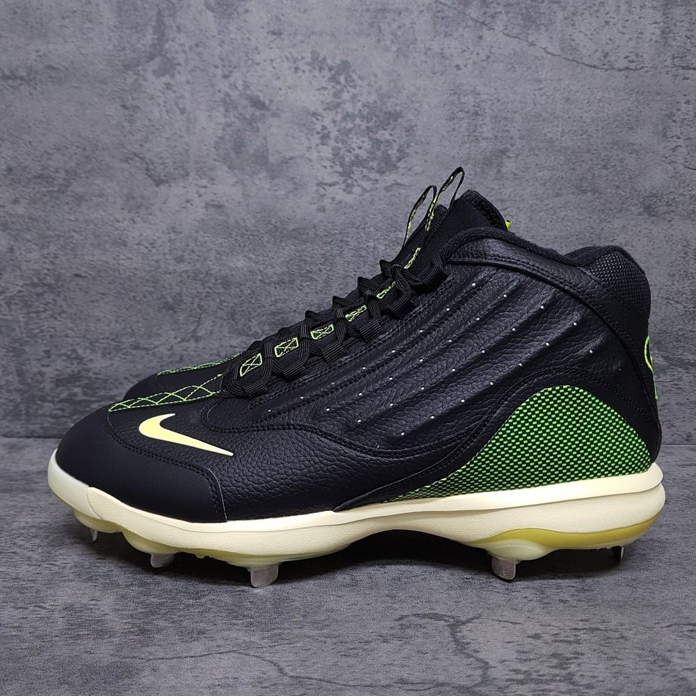 NIKE Griffey 2 Metal Baseball Cleats Mens Size 13.5 Black Volt HF3840-001